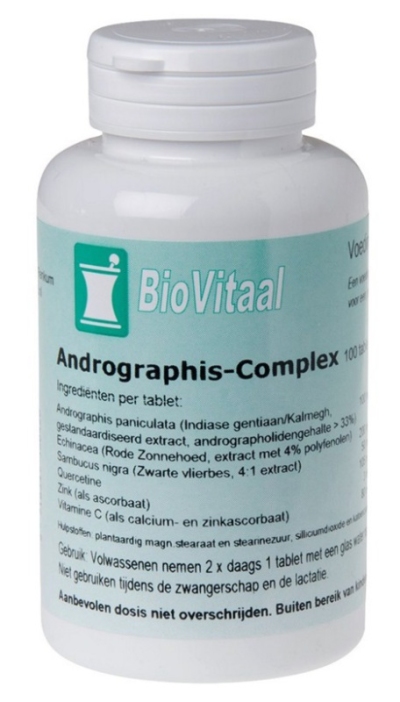 Foto van Biovitaal andrographis panicl 100tb via drogist
