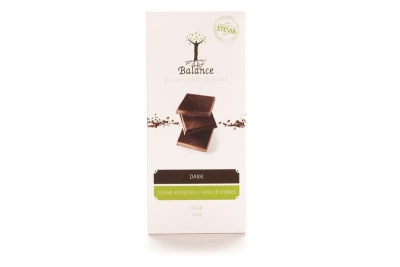 Foto van Balance chocolade tablet stevia puur 85g via drogist