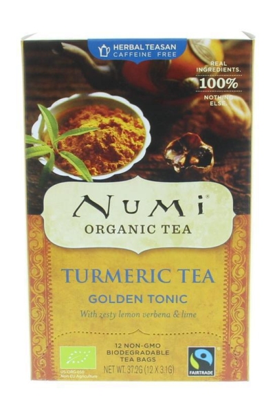 Numi organic tea turmeric tea golden tonic 12st  drogist