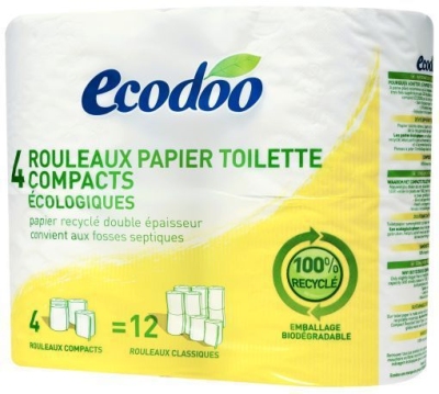 Foto van Ecodoo toiletpapier 4st via drogist