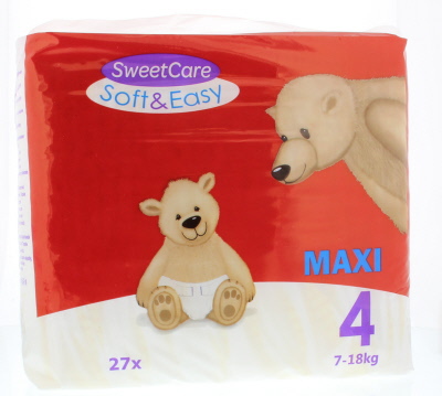 Sweetcare luiers soft & easy maxi nr 4 7-18 kg 27st  drogist