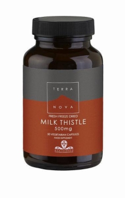 Foto van Terranova milk thistle 500 mg 50vc via drogist