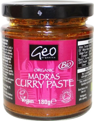 Geo organics curry paste madras 180g  drogist