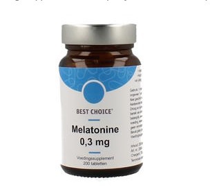 Foto van Best choice melatonine 0.3 mg 200tb via drogist