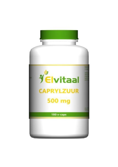Foto van Elvitaal caprylzuur 500 mg 180vc via drogist