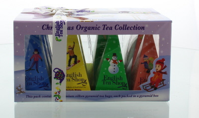 Foto van English tea shop geschenk witte kerst piramidezakjes 12st via drogist