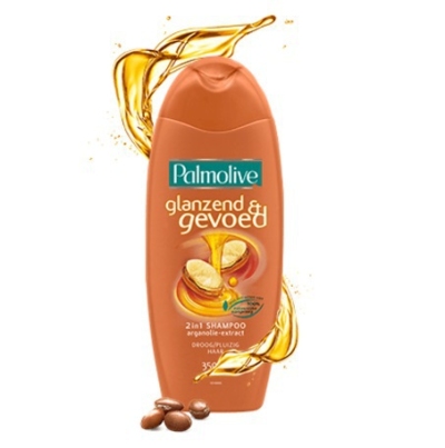 Foto van Palmolive shampoo 2in1 glanzend en gevoed 350ml via drogist