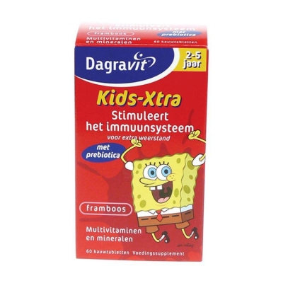 Dagravit multi kids framboos 2-5 jaar 60kt  drogist
