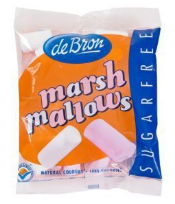 Foto van De bron marshmallows suikervrij 12 x 75gr via drogist