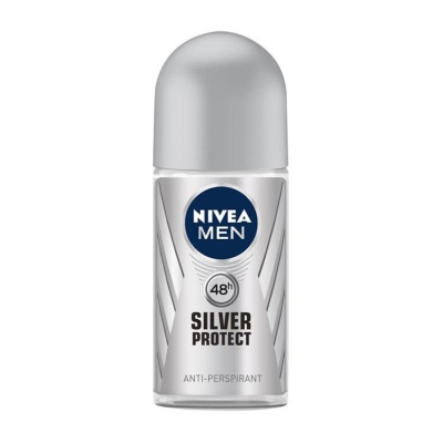 Foto van Nivea deoroller for men silver protect 50ml via drogist