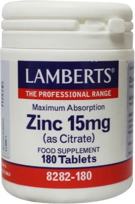 Lamberts zink (zinc) citraat 15 mg 180tab  drogist