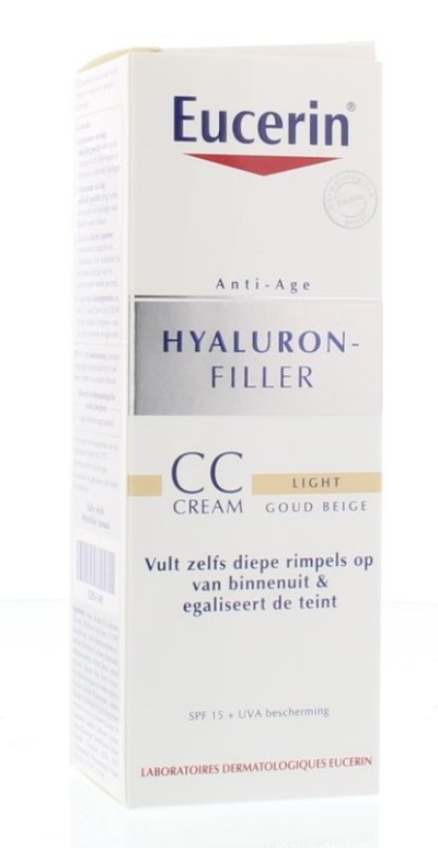 Foto van Eucerin hyaluron filler dagcreme cc cream light 50ml via drogist