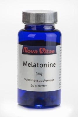 Foto van Nova vitae melatonine 3 mg 60tb via drogist
