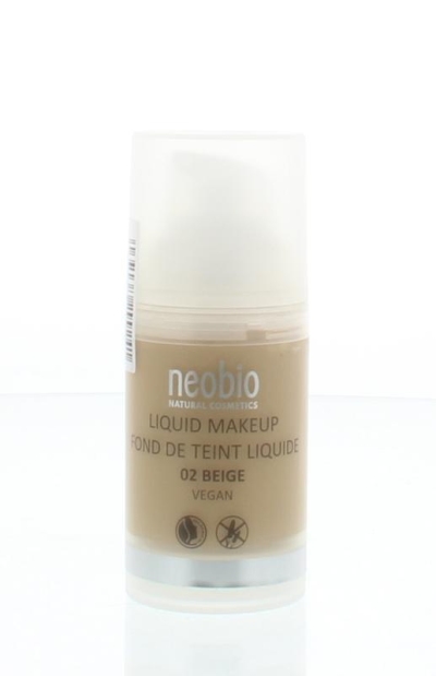 Neobio vloeibare make up 02 beige 30ml  drogist