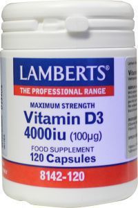 Foto van Lamberts vitamine d3 4000ie 100 mcg 120cap via drogist