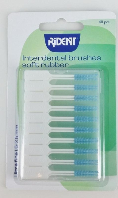 Foto van Rident interdental brushes soft rubber 40st via drogist