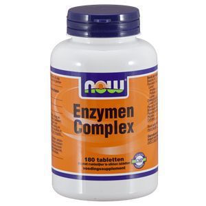 Foto van Now super enzymen complex 800mg 180tab via drogist