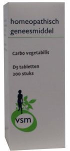 Foto van Vsm carbo vegetabilis d3 200tab via drogist
