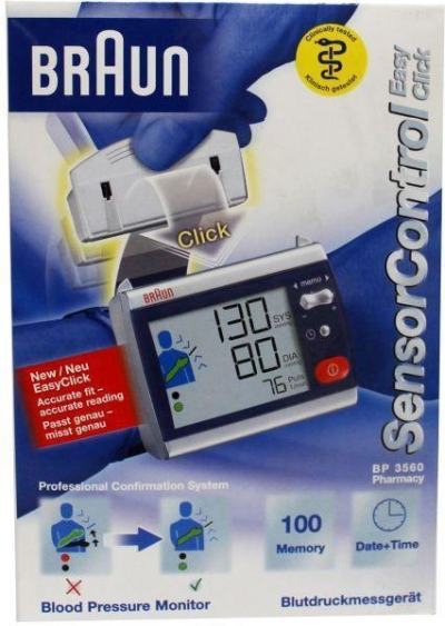 Braun bloeddruk/hartslagmeter sensocontrol bp3560 1st  drogist
