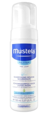 Foto van Mustela schuim-shampoo zuigeling 150ml via drogist