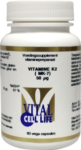 Vital cell life vitamine k2 50mcg 60cap  drogist