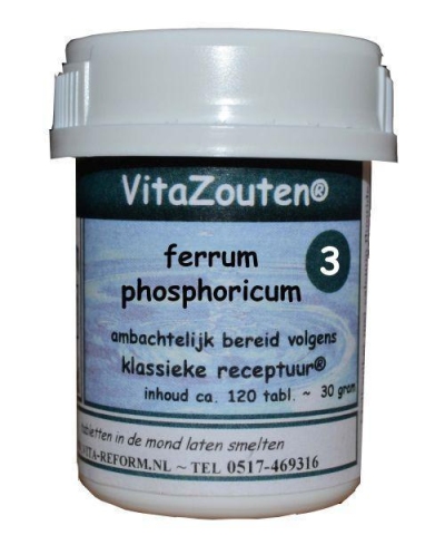 Foto van Vita reform van der snoek ferrum phosphoricum celzout 3/12 120tab via drogist