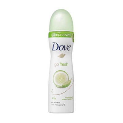 Foto van Dove deodorant body spray compressed go fresh pomegran 75ml via drogist