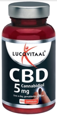 Foto van Lucovitaal cbd cannabidiol 5mg 180 capsules via drogist