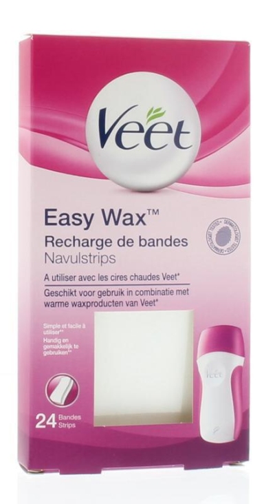 Foto van Veet easy wax replacement strips 24st via drogist