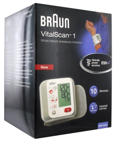 Foto van Braun bloeddrukmeter pols 2000 1st via drogist