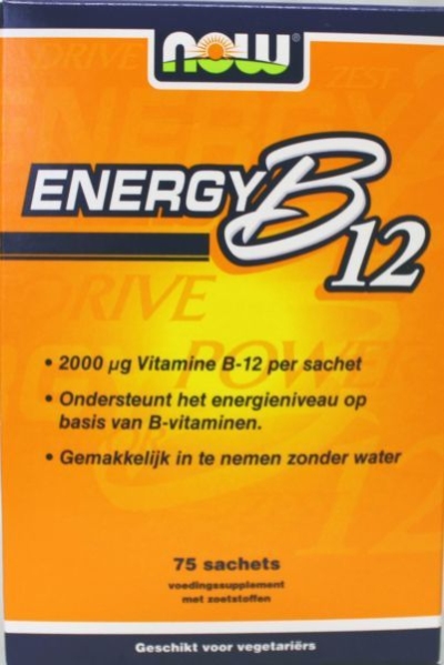 Foto van Now energy b12 instant 75sach via drogist