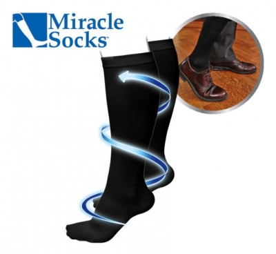 Foto van Orange planet miracle socks maat s/m zwart 1paar via drogist