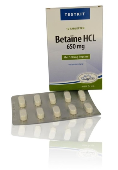 Vitakruid betaine hcl testkit 10tb  drogist