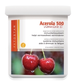 Foto van Fytostar acerola vitamine c500 kauwtablet 60tab via drogist