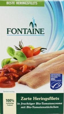 Foto van Fontaine haring in tomatensaus 200g via drogist