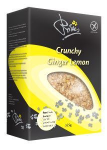 Foto van Rosies crunchy ginger lemon 325g via drogist