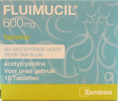 Foto van Fluimucil fluimucil 600 mg 10tab via drogist