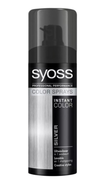Syoss color spray silver 1st  drogist