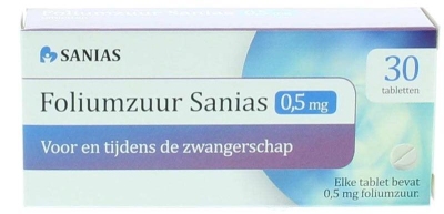 Foto van Actavis foliumzuur 0.5 mg 30tab via drogist