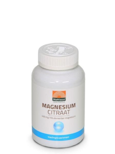 Mattisson active magnesium citraat 400 mg 180vc  drogist