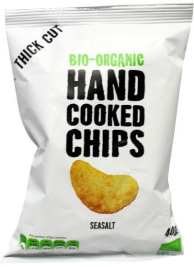 Foto van Trafo chips handcooked zout 40g via drogist