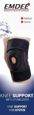 Emdee knieband met stabilisatie zwart md2255 ex  drogist