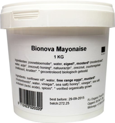 Foto van Bionova mayonaise 1000g via drogist