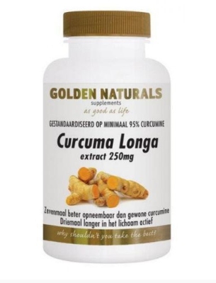 Golden naturals curcuma longa piperine 60cap  drogist