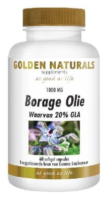 Foto van Golden naturals borage olie 60cp via drogist