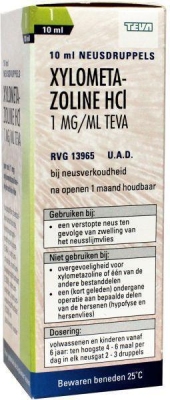 Foto van Drogist.nl xylometazoline hci 1 mg druppels 10ml via drogist