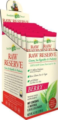 Foto van Amazing grass raw reserve berry green superfood 15sach via drogist