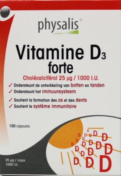 Foto van Physalis vitamine d3 forte 100ca via drogist