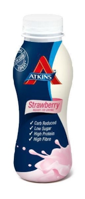 Foto van Atkins drinkklare shake strawberry 330ml via drogist