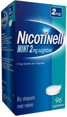 Foto van Nicotinell zuigtabletten mint 2mg 96zt via drogist